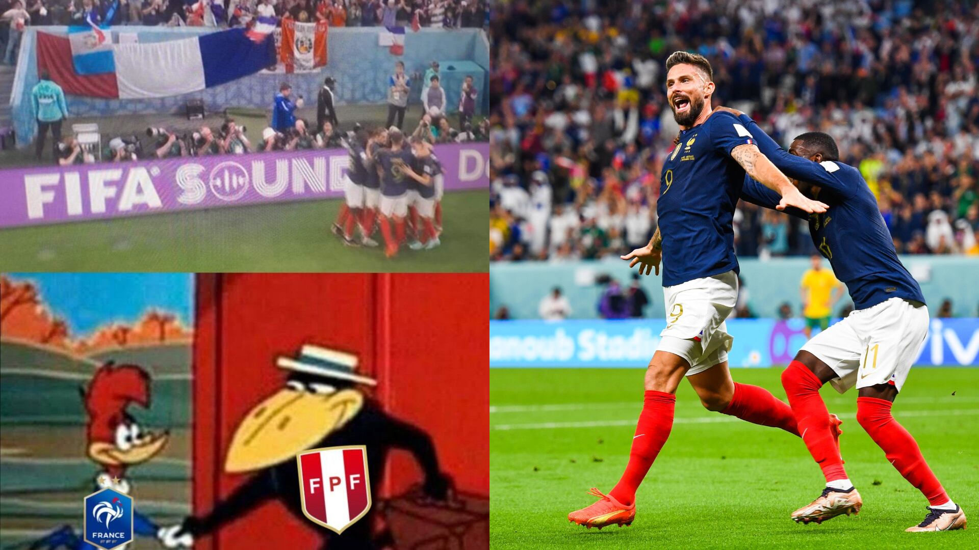 Hinchas peruanos publicaron memes en redes sociales tras goleada de Francia ante Australia por Mundial Qatar 2022.