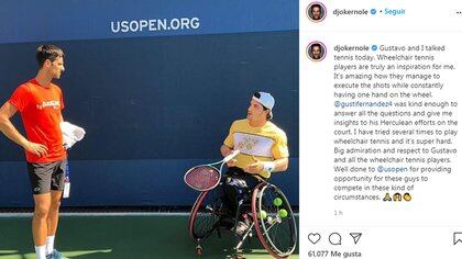 El posteo que le dedicó Djokovic al argentino Gustavo Fernández
