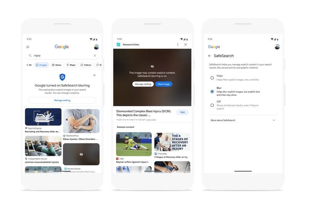 La navegación segura de Google Chrome censurará las imágenes explícitas de forma predeterminada. (Google)