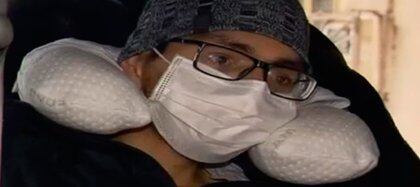 Andrey Toro durante su recuperación de ataque de bala sufrido en su rostro.
Cortesía Noticias Caracol TV