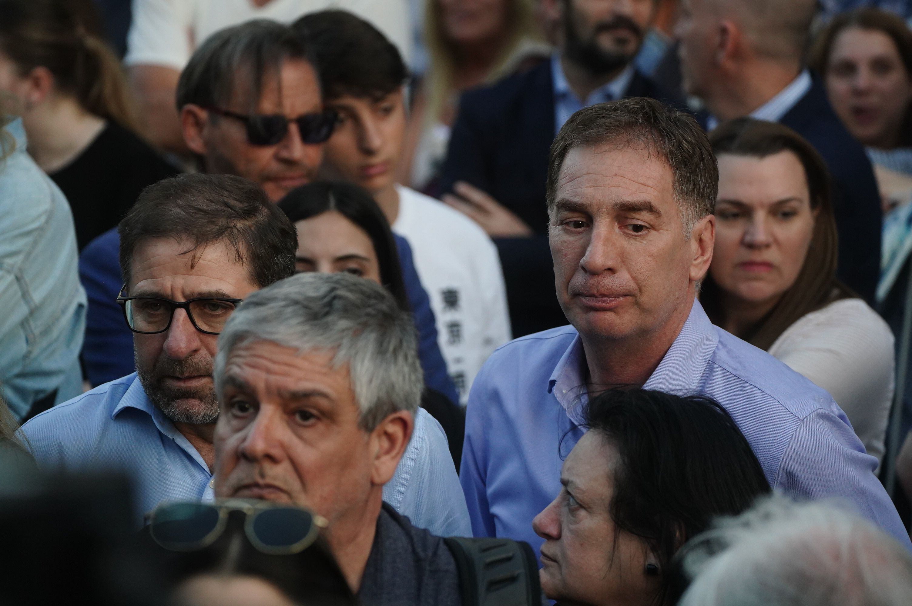 Diego Santilli, diputado nacional, uno de los dirigentes de Juntos por el Cambio que participó de la marcha junto a la comunidad judía en Argentina