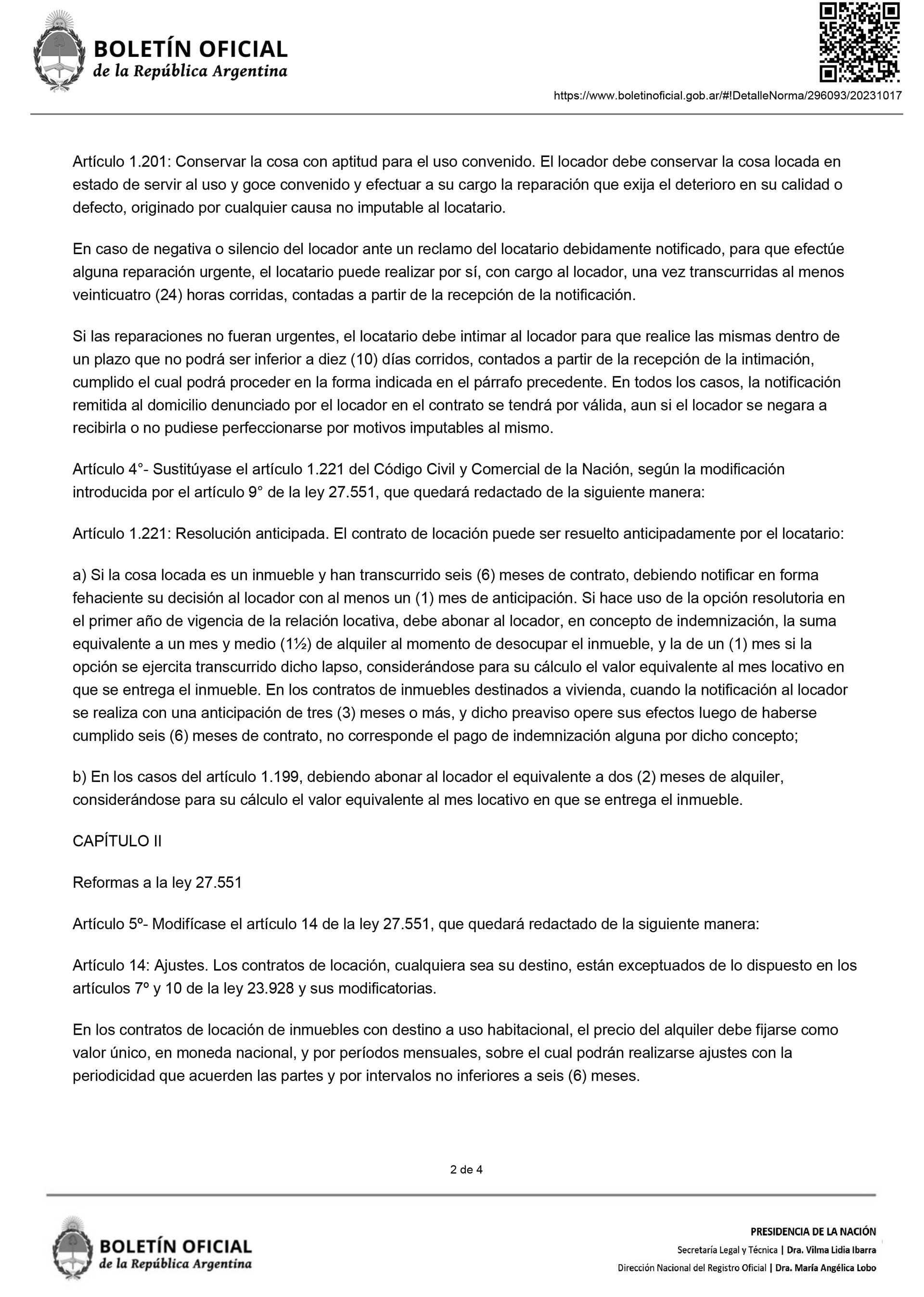 La norma fue publicada en el Boletín Oficial