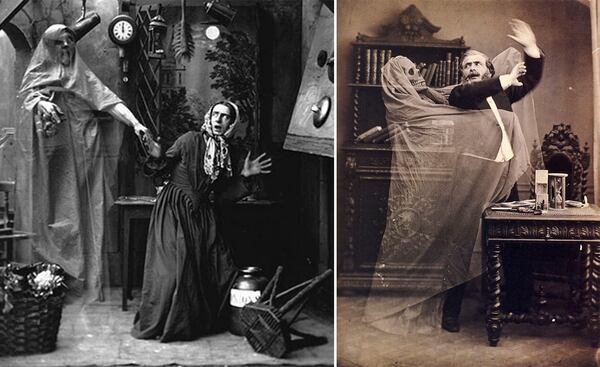 Dos fotomontajes de la época victoriana