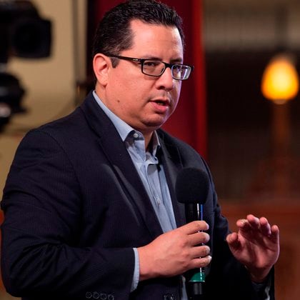 Luis Alomía, director nacional de epidemiología dio lectura al reporte técnico (Foto: EFE / Presidencia de México)