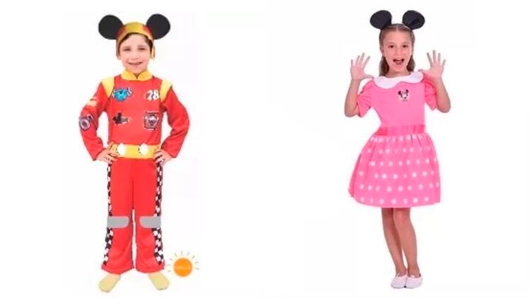 Disfraz con luces de personajes: Mickey $724 vs. Minnie $1.215