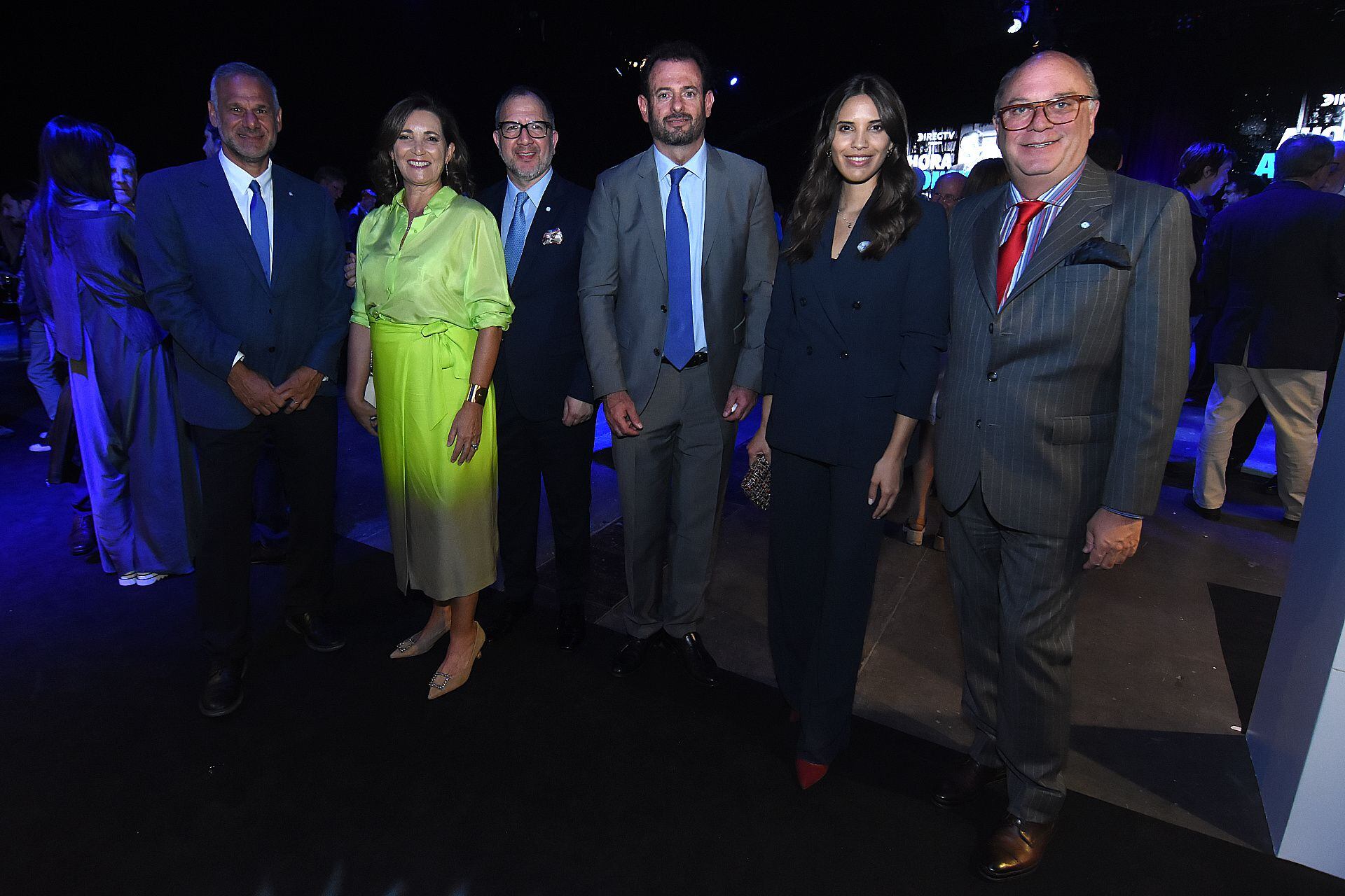 El CEO de Newsan, Luis Galli; Dora Sánchez; el vicepresidente de la Cámara de Diputados de la provincia de Buenos Aires, Fabián Perechodnik; el director y accionista de Celulosa Argentina, José Urtubey; Taina Laurino Ferreira y el empresario Martín Cabrales 