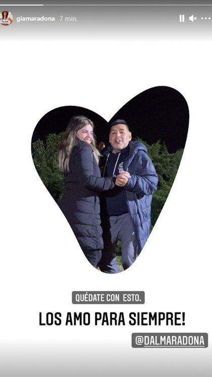 El posteo de Gianinna Maradona en Instagram, a donde semanas de la muerte de Diego