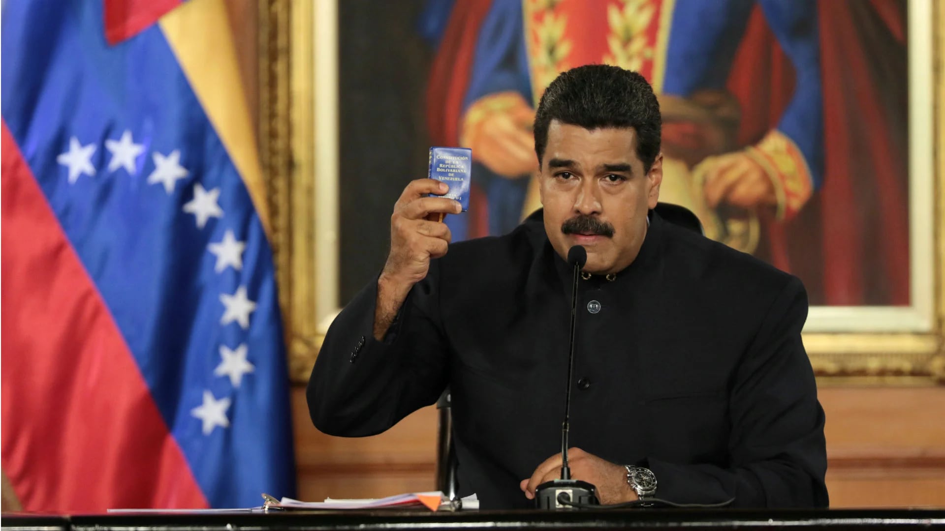 Nicolás Maduro durante la convocatoria a una Asamblea Nacional Constituyente