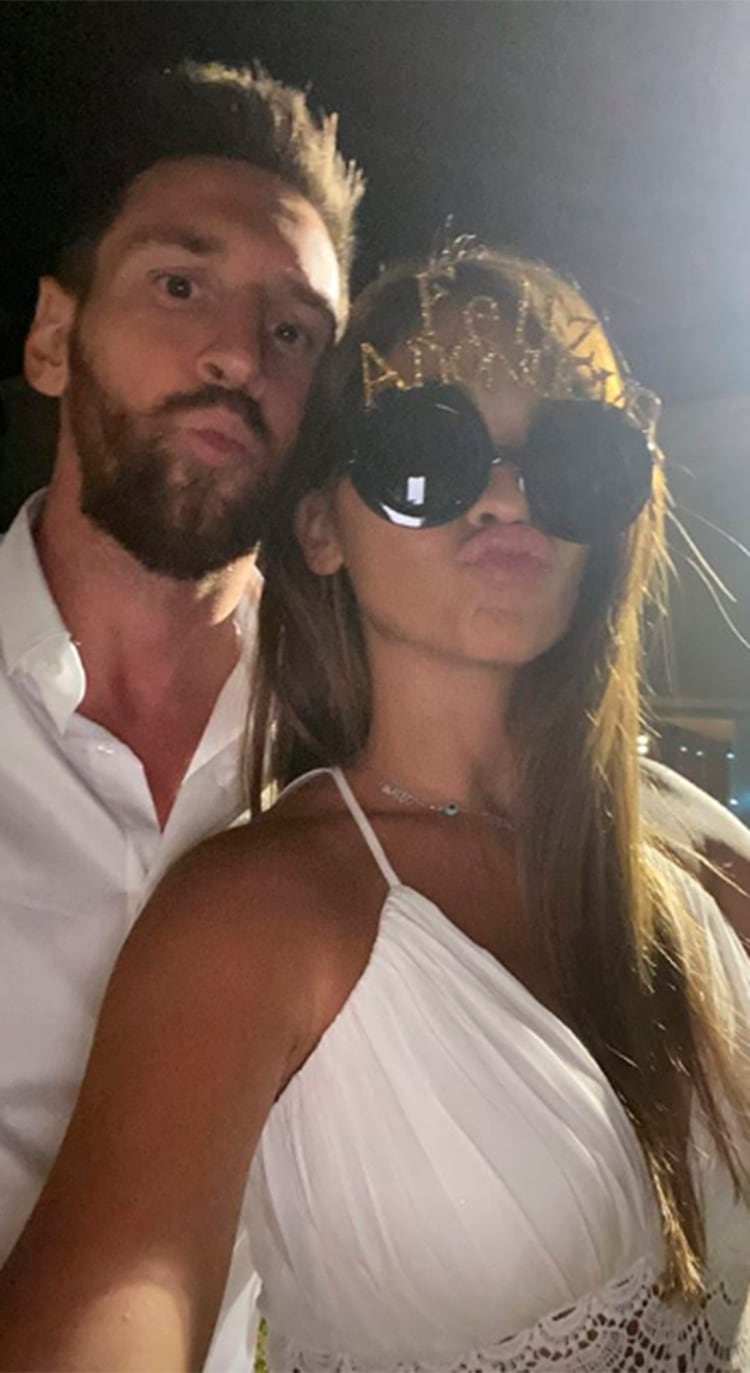 Messi y Antonella, juntos celebraron el comienzo del 2020