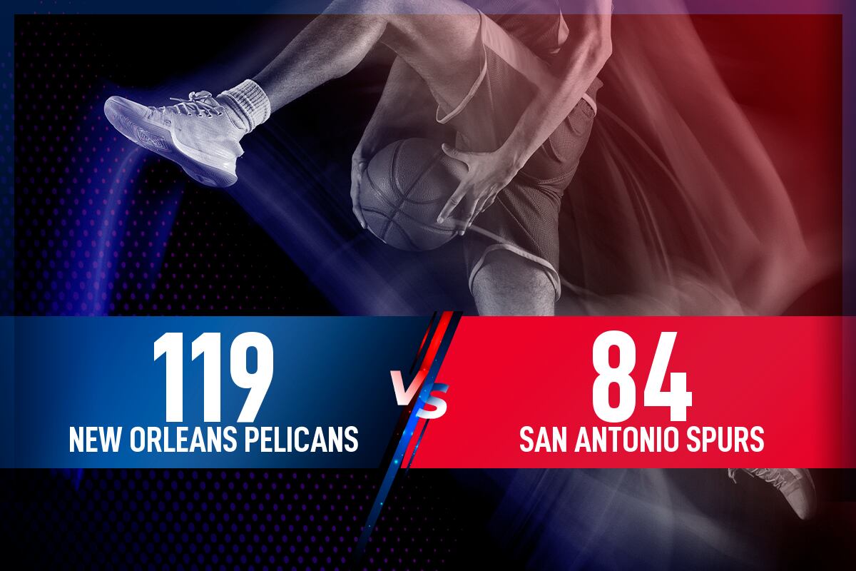 New Orleans Pelicans - San Antonio Spurs: Resultado, resumen y estadísticas en directo del partido de la NBA