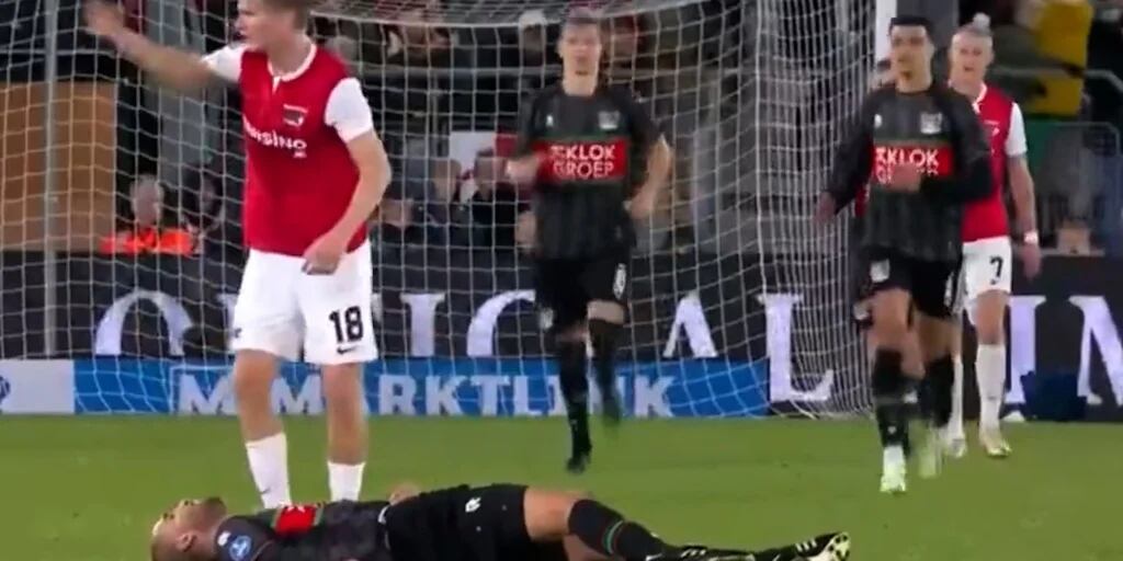 El desesperante momento en el que un futbolista colapsó en pleno partido en Países Bajos