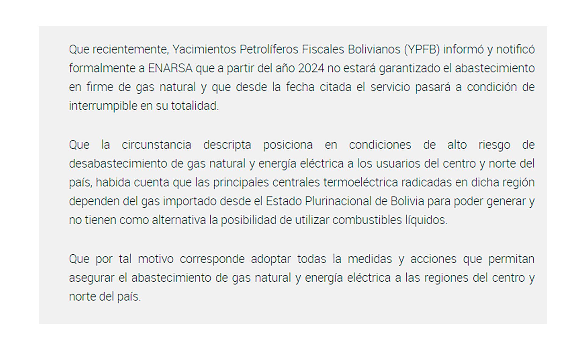 Bolivia Gas YPFB Royón Energía
