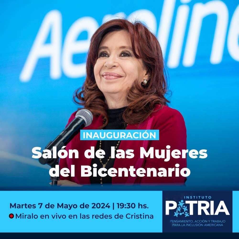 Cristina Kirchner salón de las mujeres