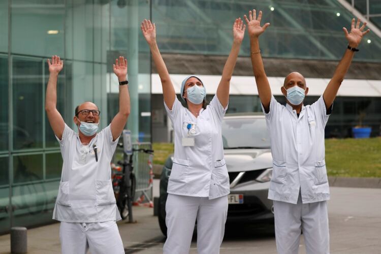Personal médico del Hospital Georges Pompidou REUTERS/Charles Platiau