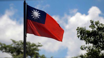 Vista de la bandera de Taiwán. Foto: AFP.