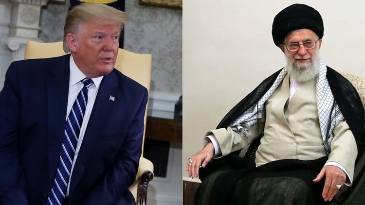 El presidente de Estados Unidos Donald Trump y el Líder Supremo iraní Ayatollah Ali Khamenei