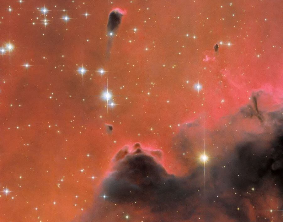 Nebulosa roja captada por el telescopio espacial Hubble (NASA)
