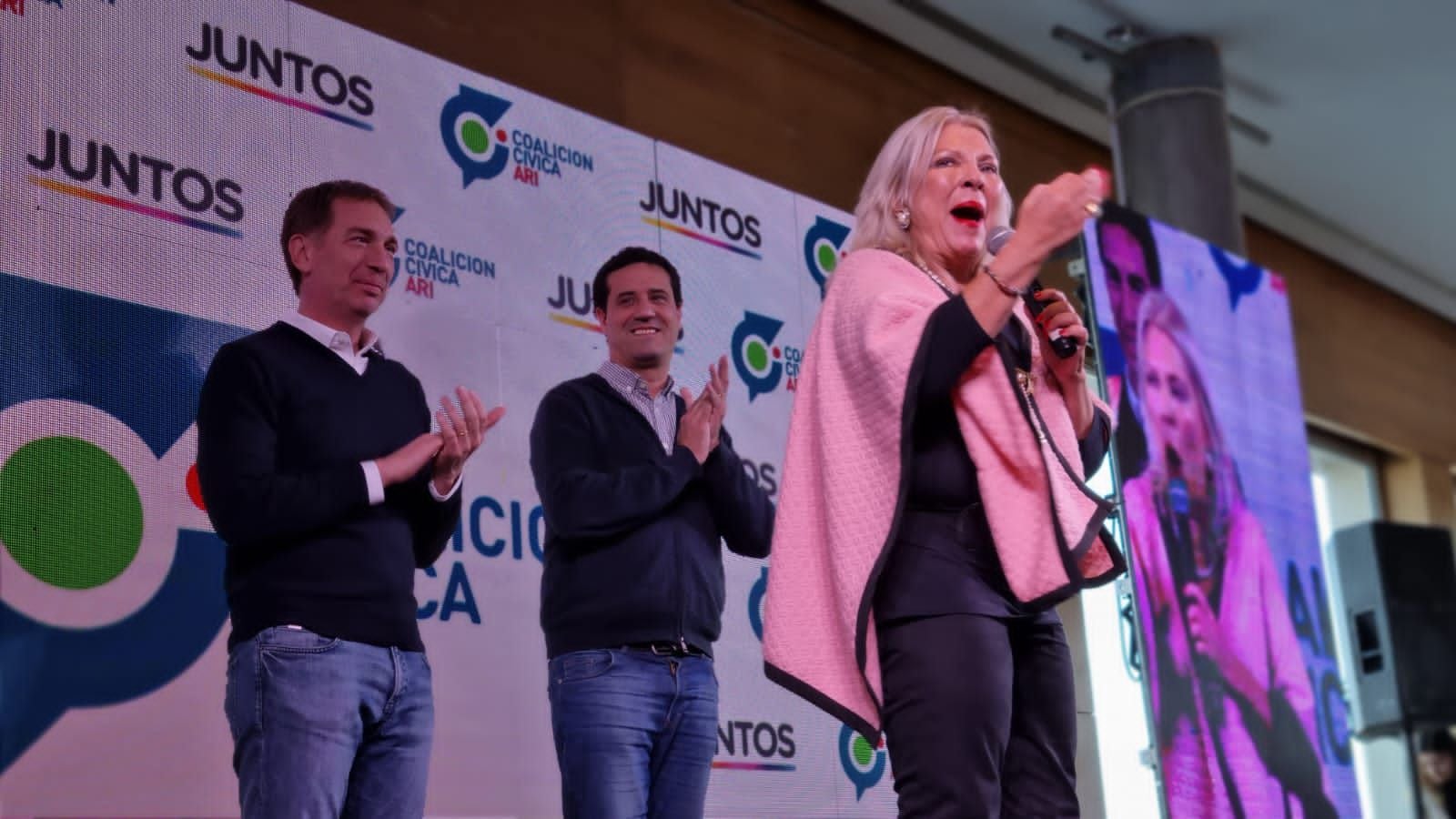 Elisa Carrió en el congreso de la Coalición Cívica