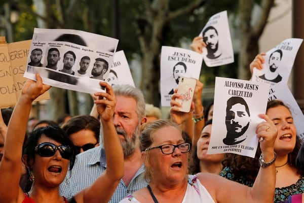 Protestas por la liberación de los 5 miembros de La Manada (Reuters)