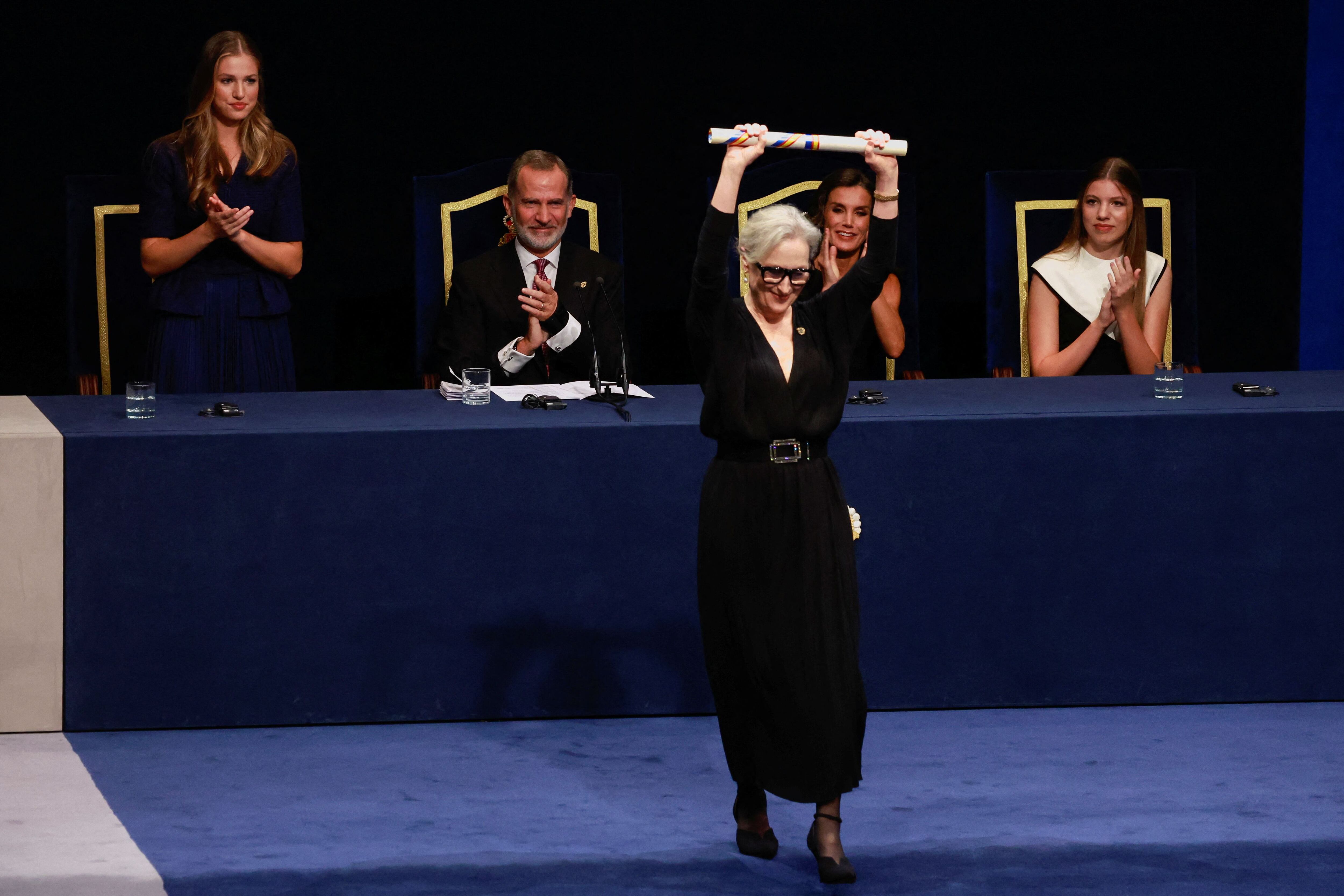 Meryl Streep recibió el Premio Princesa de Asturias de las Artes 2023 
