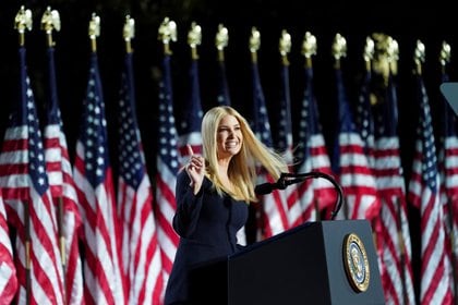 Ivanka Trump durante su discurso en la convención republicana.  REUTERS / Kevin Lamarque