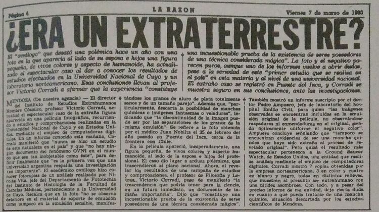 El título del diario La Razón en 1980