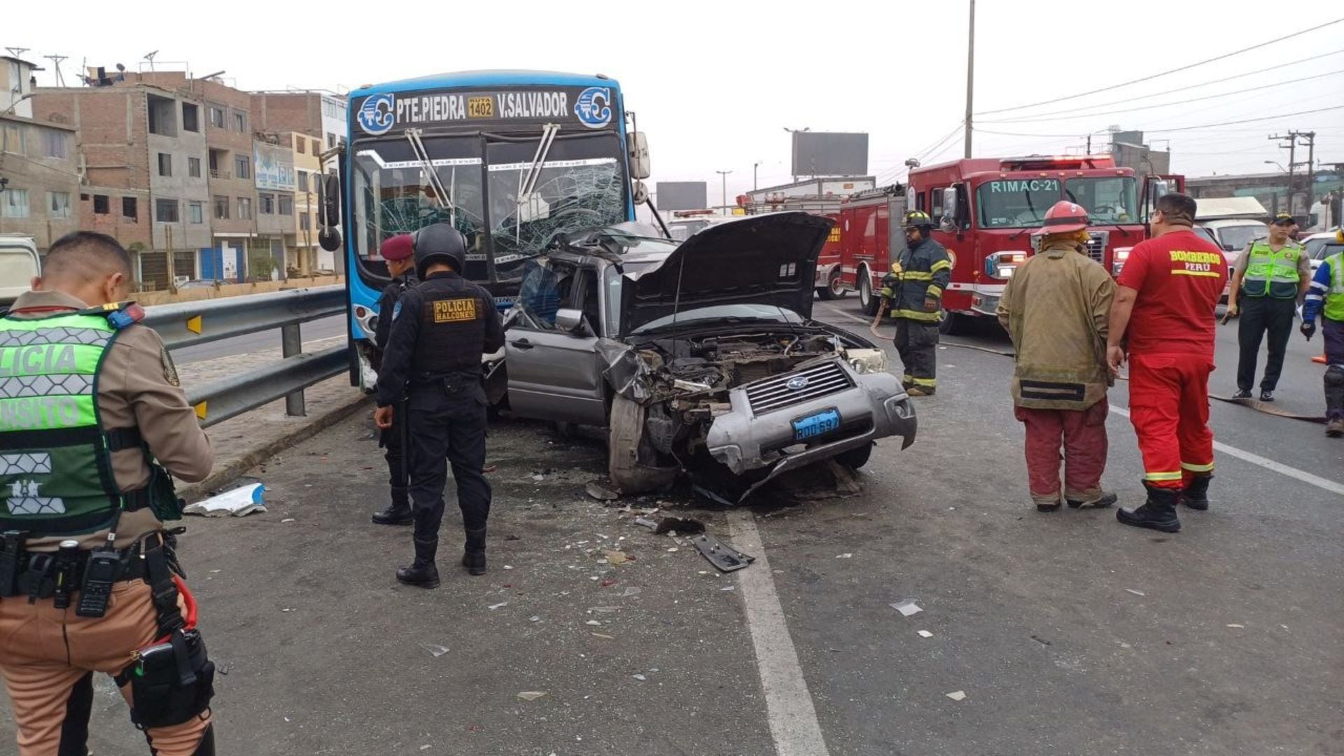 Bus de 'El Chino' involucrado en un nuevo accidente de tránsito en El Agustino