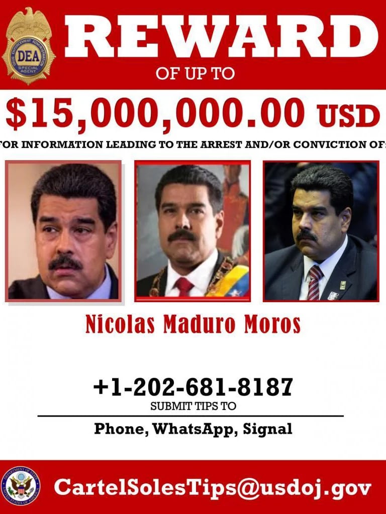 Pedido de Captura de Nicolás Maduro por parte del Departamento de Estado de los Estados Unidos