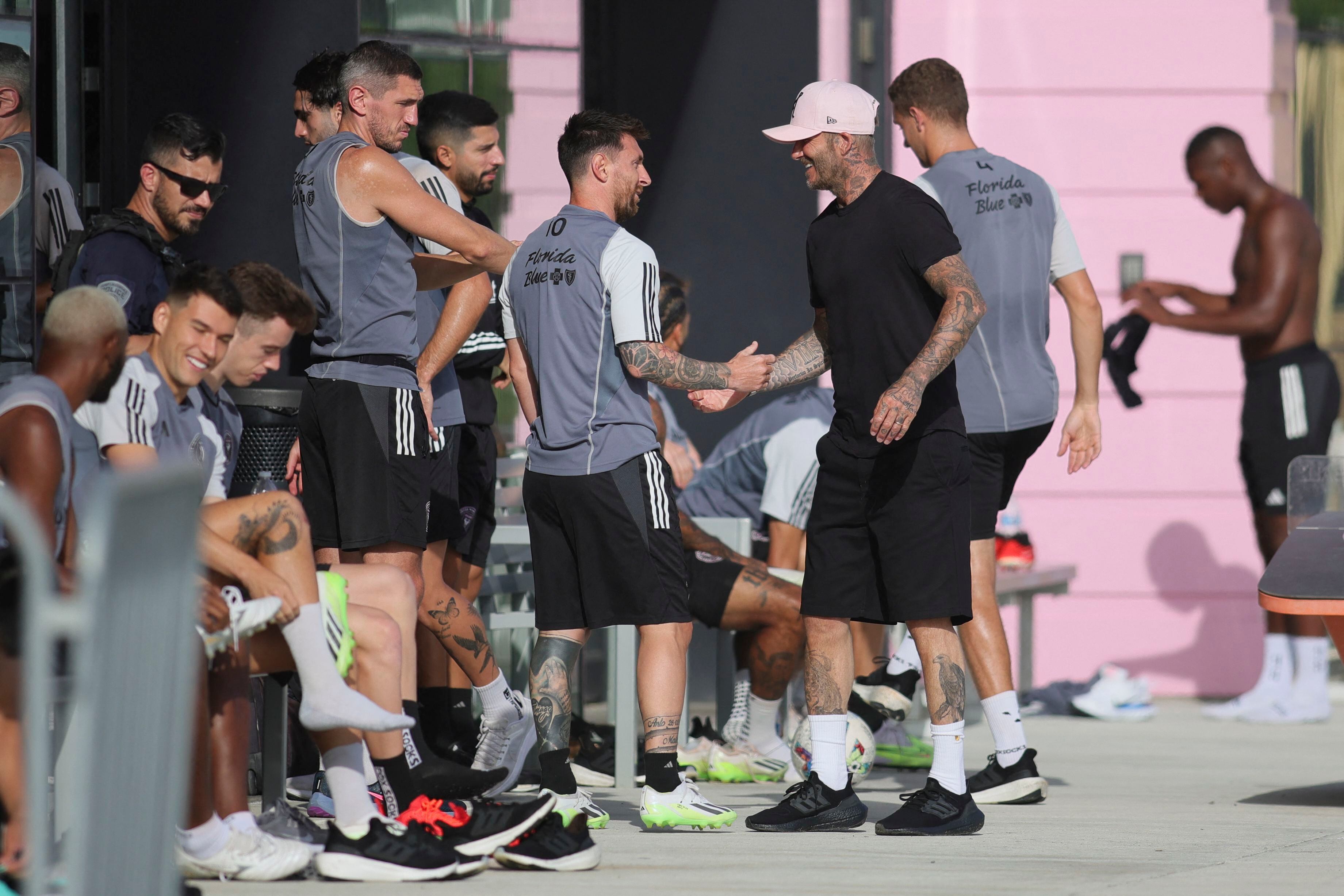 David Beckham confesó estar embelesado con Messi (Sam Navarro-USA TODAY Sports)