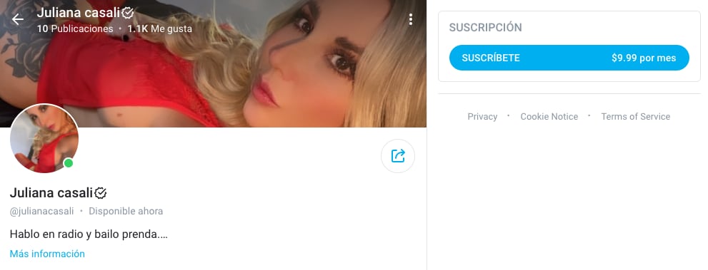 Juliana Casali abrió su cuenta de OnlyFans y descrestó a sus seguidores con tremenda noticia. @julianacasali/OnlyFans