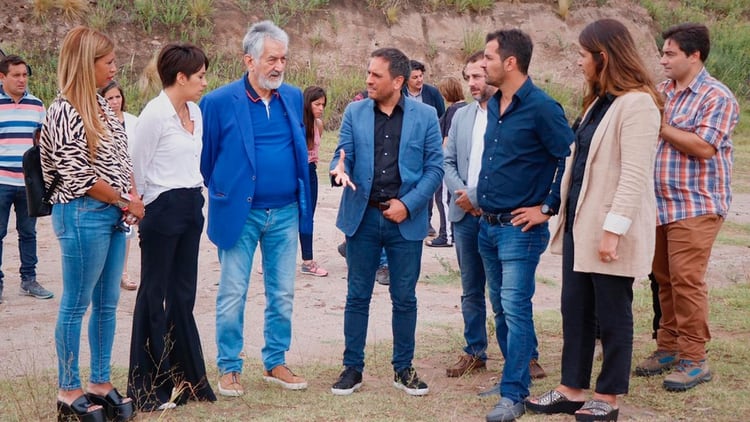 En la Cuenca del Morro con el gobernador de San Luis, Alberto Rodríguez Saá