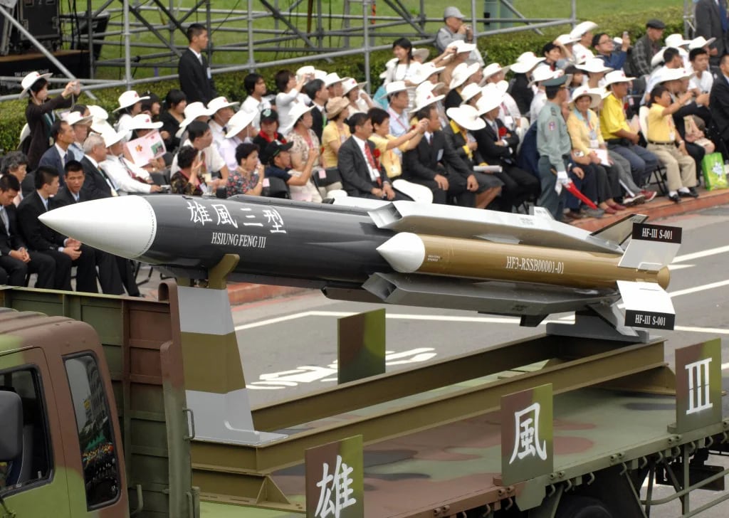 El Hsiung-feng III es un misil antibuque con un alcance de 300 kilómetros (AFP)