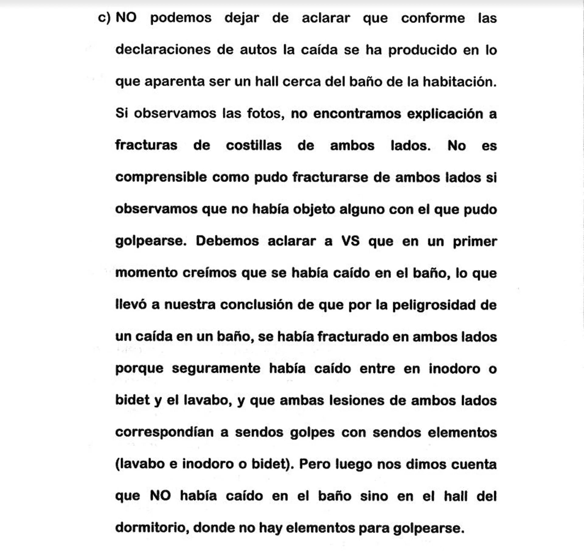 El reclamo de Raquel Bermúdez en el documento presentado a la fiscalía