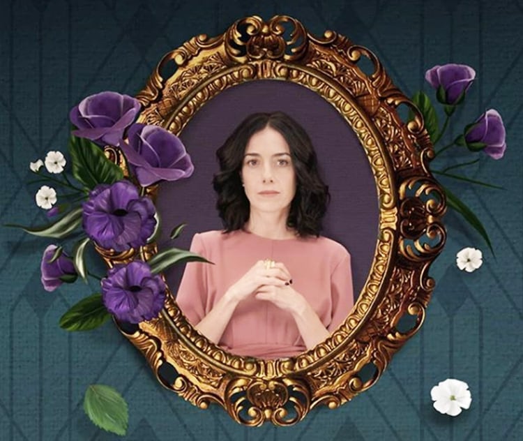 Cecilia en el papel de Paulina, en uno de los afiches oficiales de 