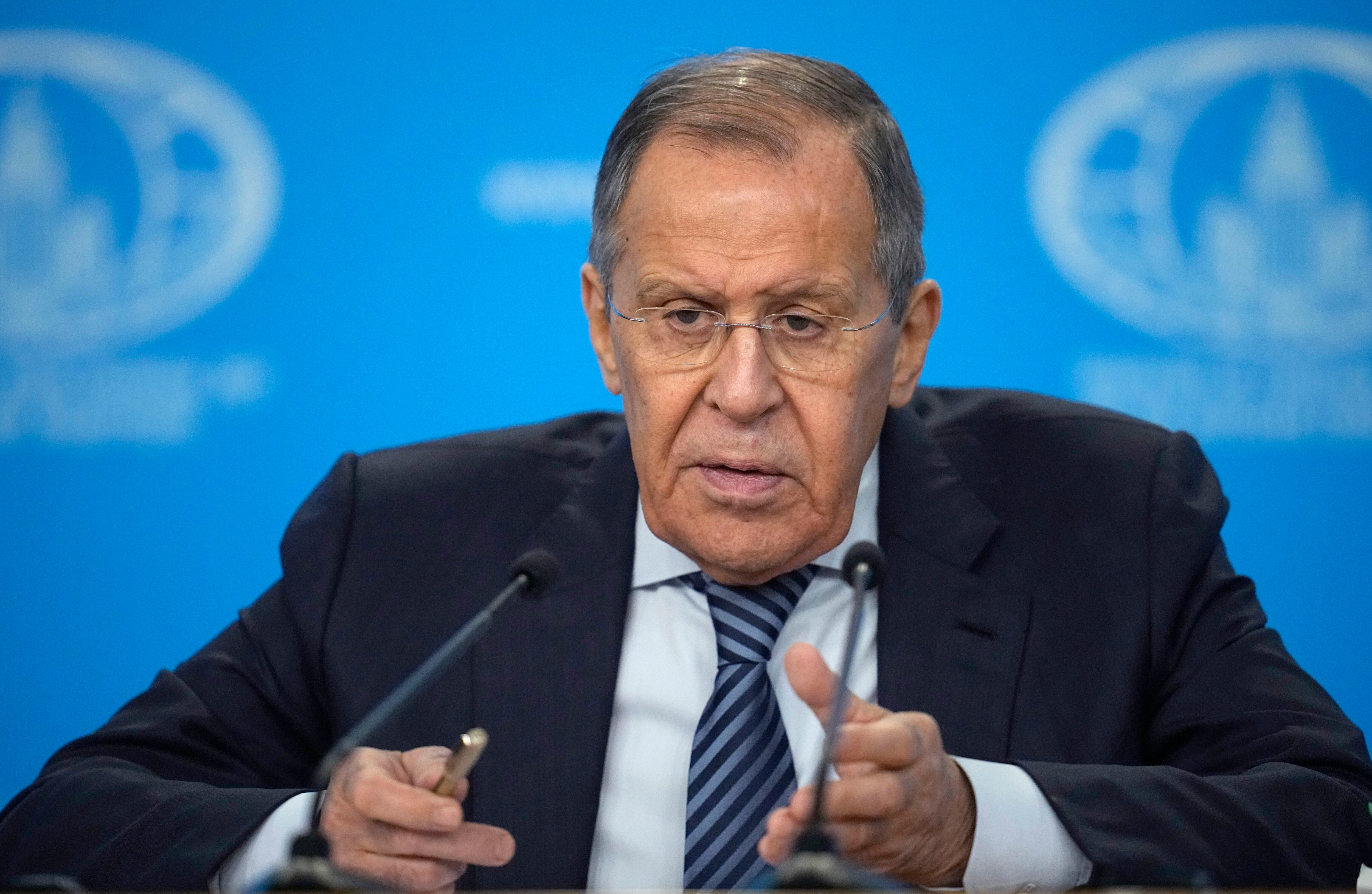 El ministro ruso de Exteriores, Sergey Lavrov (AP Foto/Alexander Zemlianichenko)