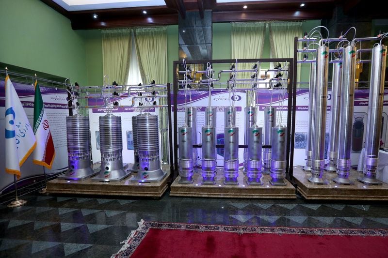 Since its withdrawal from the nuclear agreement, the Iranian regime has increased its production of enriched uranium (Iranian Presidential Office/WANA via Reuters)
