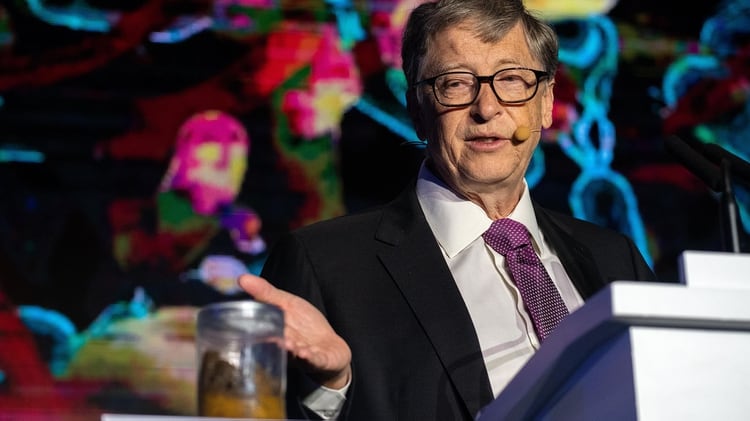 Bill Gates, fundador de Microsoft, uno de los accionistas de Beyond Meat (Foto: Nicolas ASFOURI / AFP)