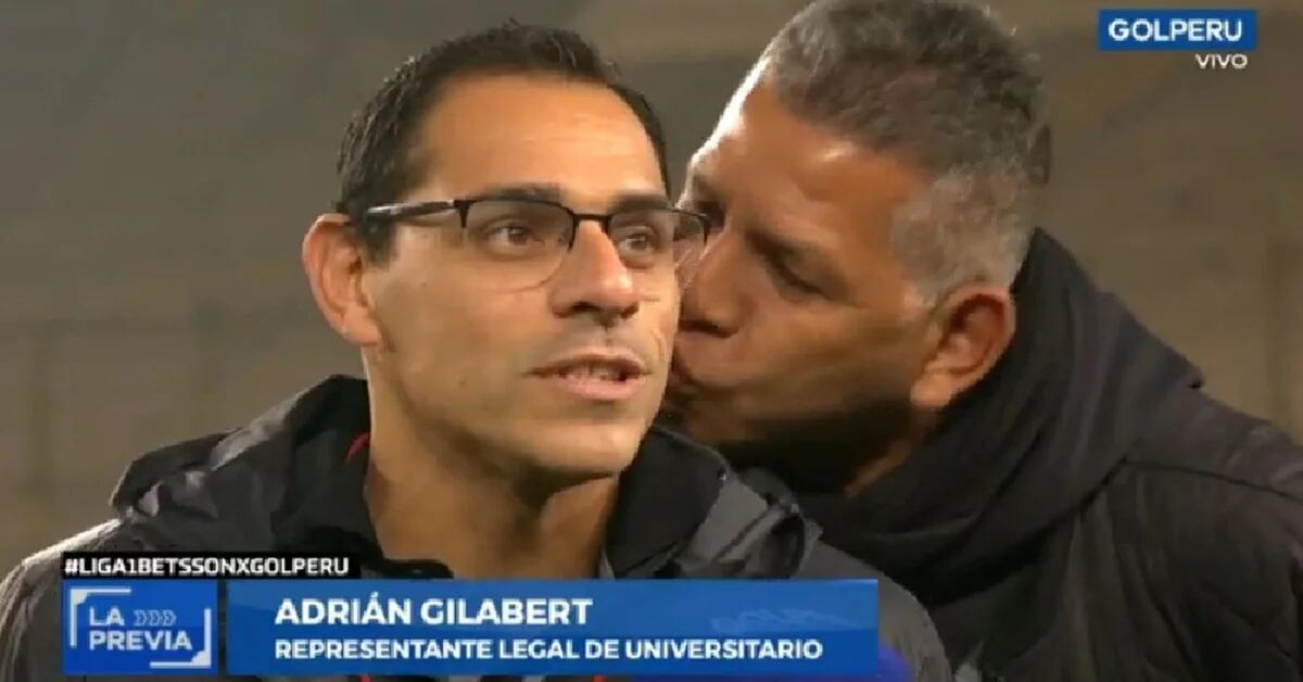 ‘Puma’ Carranza interrumpió una entrevista en vivo con un beso al abogado universitario