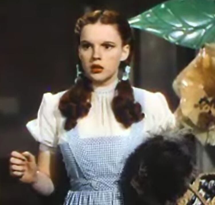 Judy Garland como Dorothy Gale en el Mago de Oz