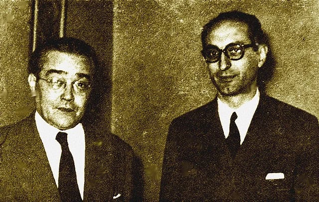 Ricardo Balbín y Arturo Frondizi, referentes de las dos corrientes en que se dividió el radicalismo a fines de la década del 50