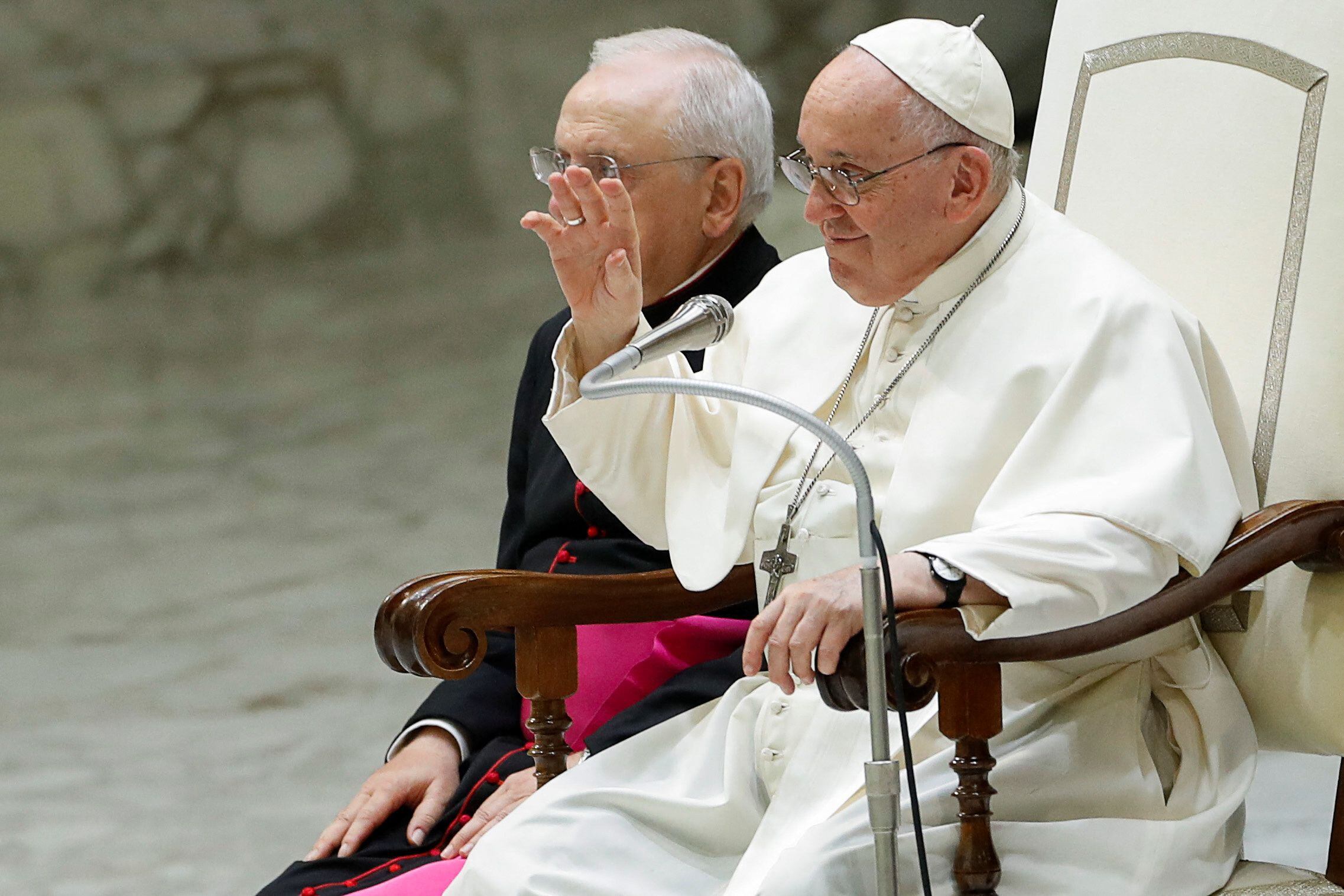 El Papa Francisco celebra la audiencia general semanal, en el salón Pablo VI del Vaticano, el 23 de agosto de 2023. REUTERS/Remo Casilli