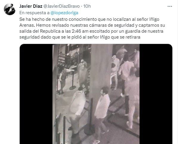 The man was last seen in Polanco.  | screenshot @JavierDiazBravo
