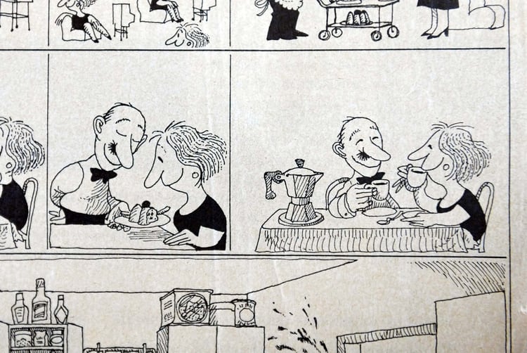 La Volturno se convirtió en un objeto tan popular entre los argentinos que aparece en tiras cómicas