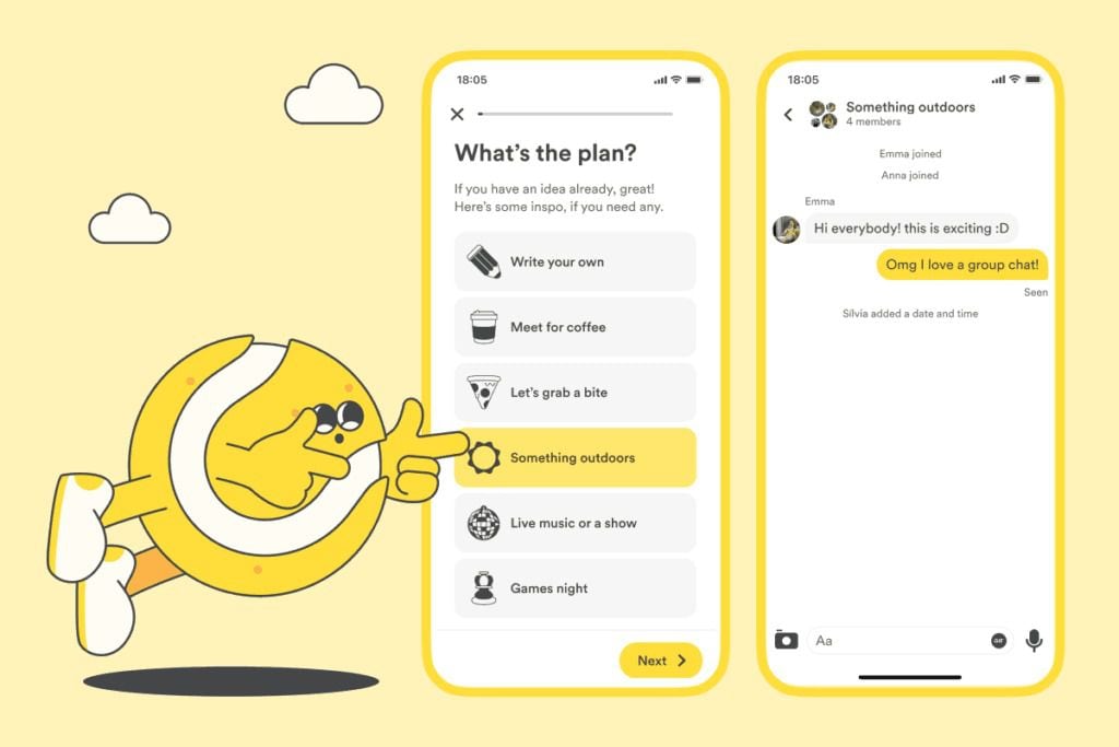 Bumble for friends convertirá la sección "BFF" para encontrar amigos en una versión individual de la plataforma. (Bumble)