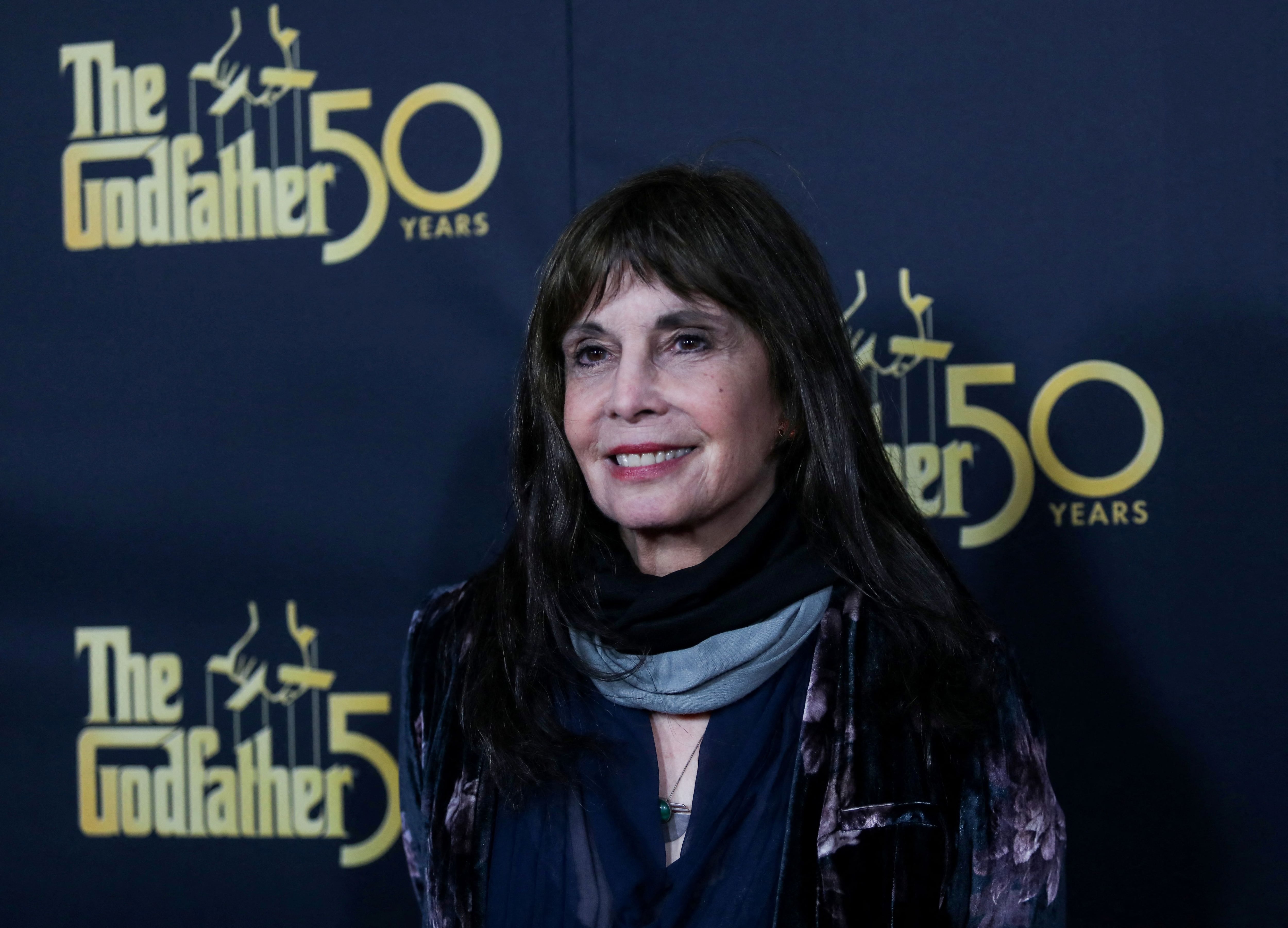Talia Shire en los 50 años de El Padrino, en febrero de 2022 (REUTERS)