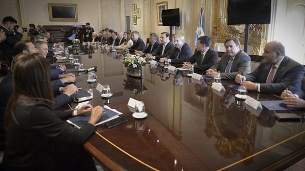 Macri con los gobernadores, la semana pasada (Gustavo Gavotti)