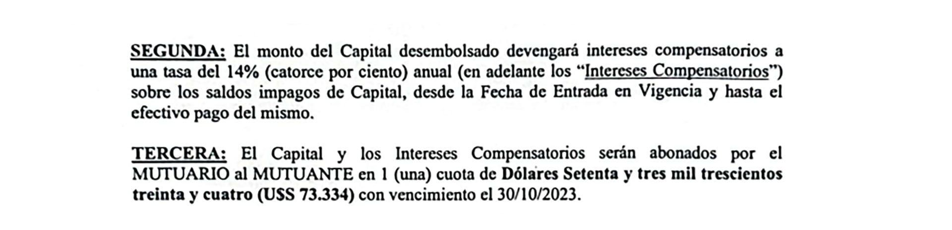 Fragmento de uno de los típicos contratos de mutuo del entramado de Wenance