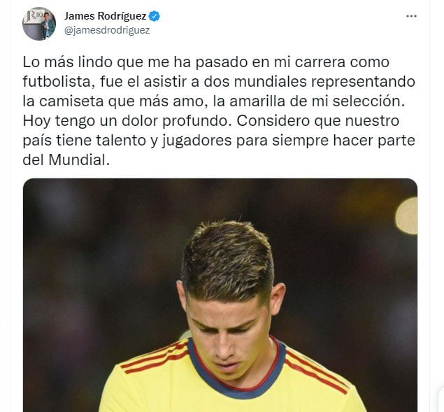 Messaggio James selection Colombia