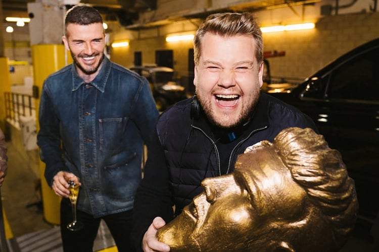 James Corden fue el autor de la broma a David Beckham (@latelateshow)