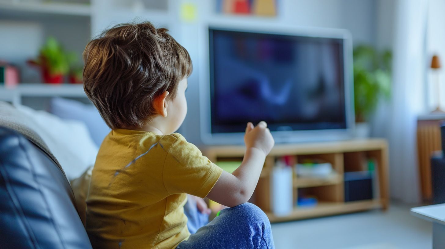 un joven niño raya la televisión sin conciencia de su valor - (Imagen Ilustrativa Infobae)